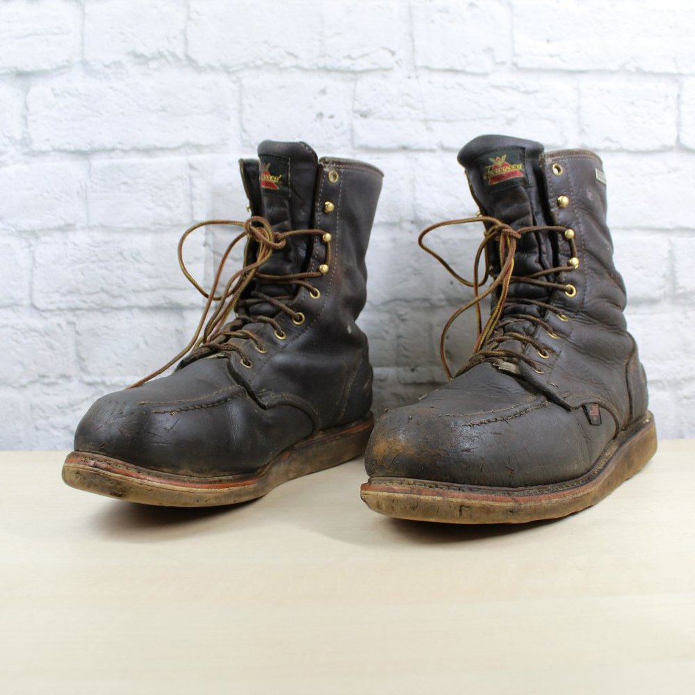 THOROGOOD Men's Extreme WP Brown Leather Wedge Wor - Picture 2 of 9